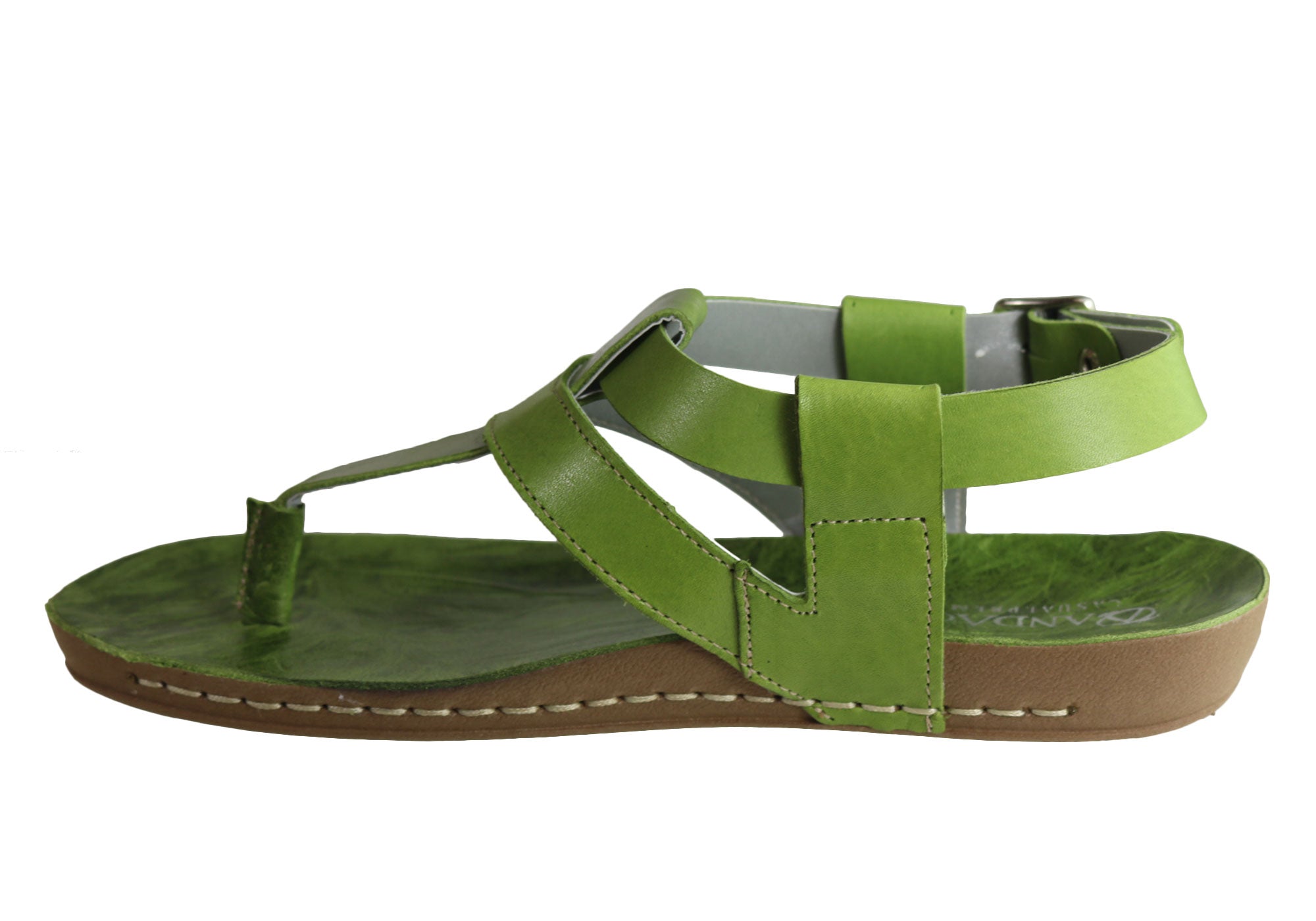 Andacco Yory Women's Comfortable Flat Leather Sandals - Brazilian Made Casual Shoes for Walking, Travel & Summer Outfits