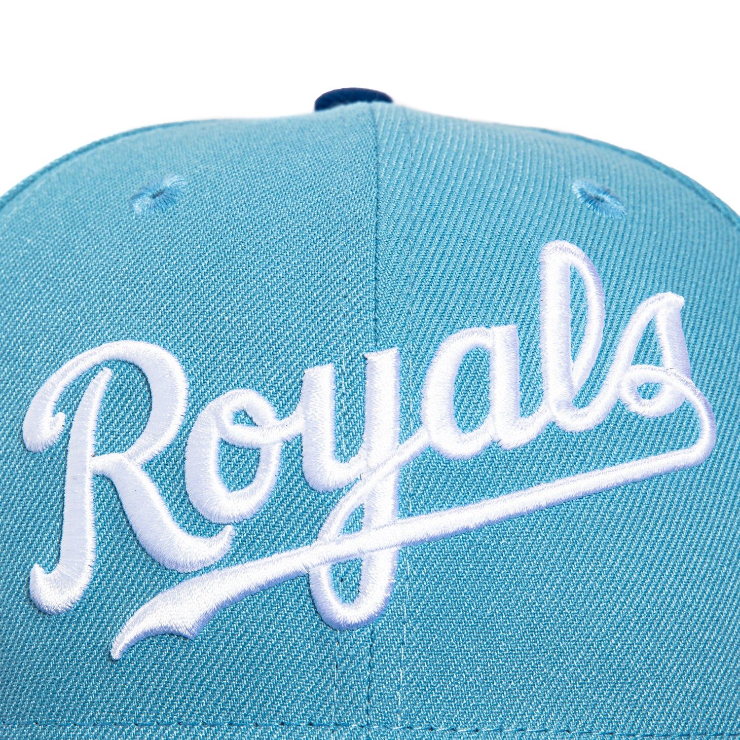 New Era 59Fifty Kansas City Royals 1989 All Star Game Patch Script Hat - Light Blue & Royal Blue Baseball Cap for Men - Perfect for MLB Games, Sports Events & Casual Streetwear