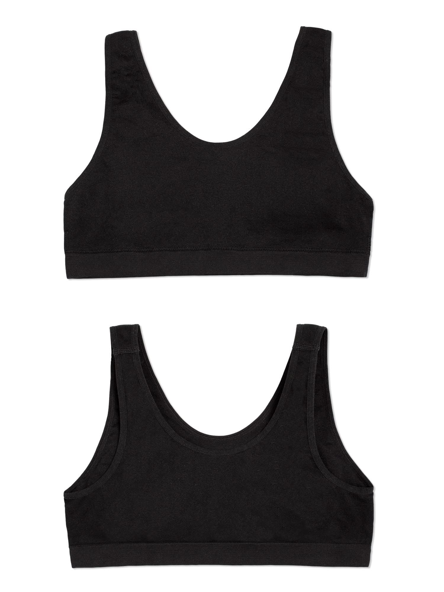 Fruit of the Loom Girls' Seamless Stretch Sports Bra - Comfortable Workout Bra for Teens & Kids - Perfect for Yoga, Running, Gym & Active Play