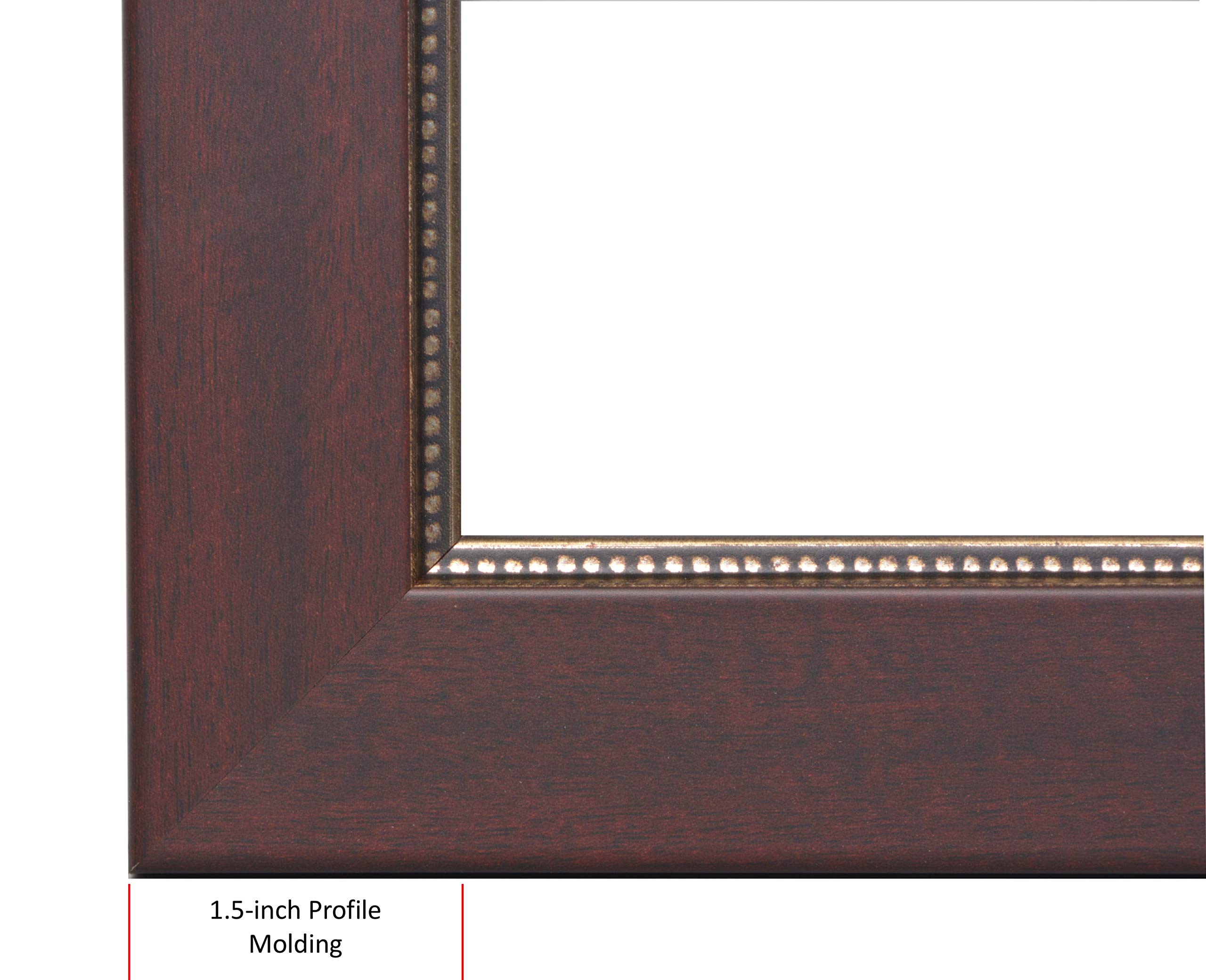 10x12 Empire Mahogany Diploma Picture Frame with White Mat, Glass & Wall Hangers - Holds 11x14 Photos - Perfect for Graduation, Office Decor & Home Display