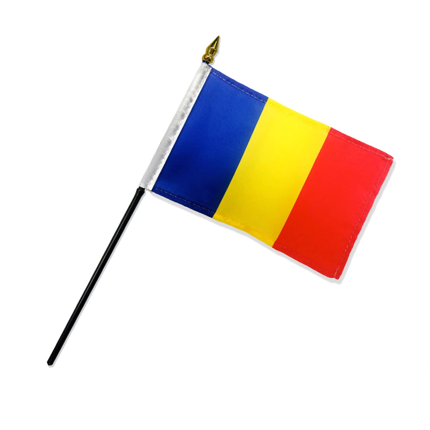 12 Pack Romania 4x6 Inch Mini Desk Flags - All Weather Indoor Outdoor Decor for Office, Parties, Events & Wall Display (TR16688WI)