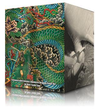 Premium Intenze Tattoo Ink Set - Japanese Dragon Color 1oz (6 Bottles) - Professional Tattoo Supplies for Artists & Beginners - Perfect for Sleeves, Traditional & Asian Style Tattoos