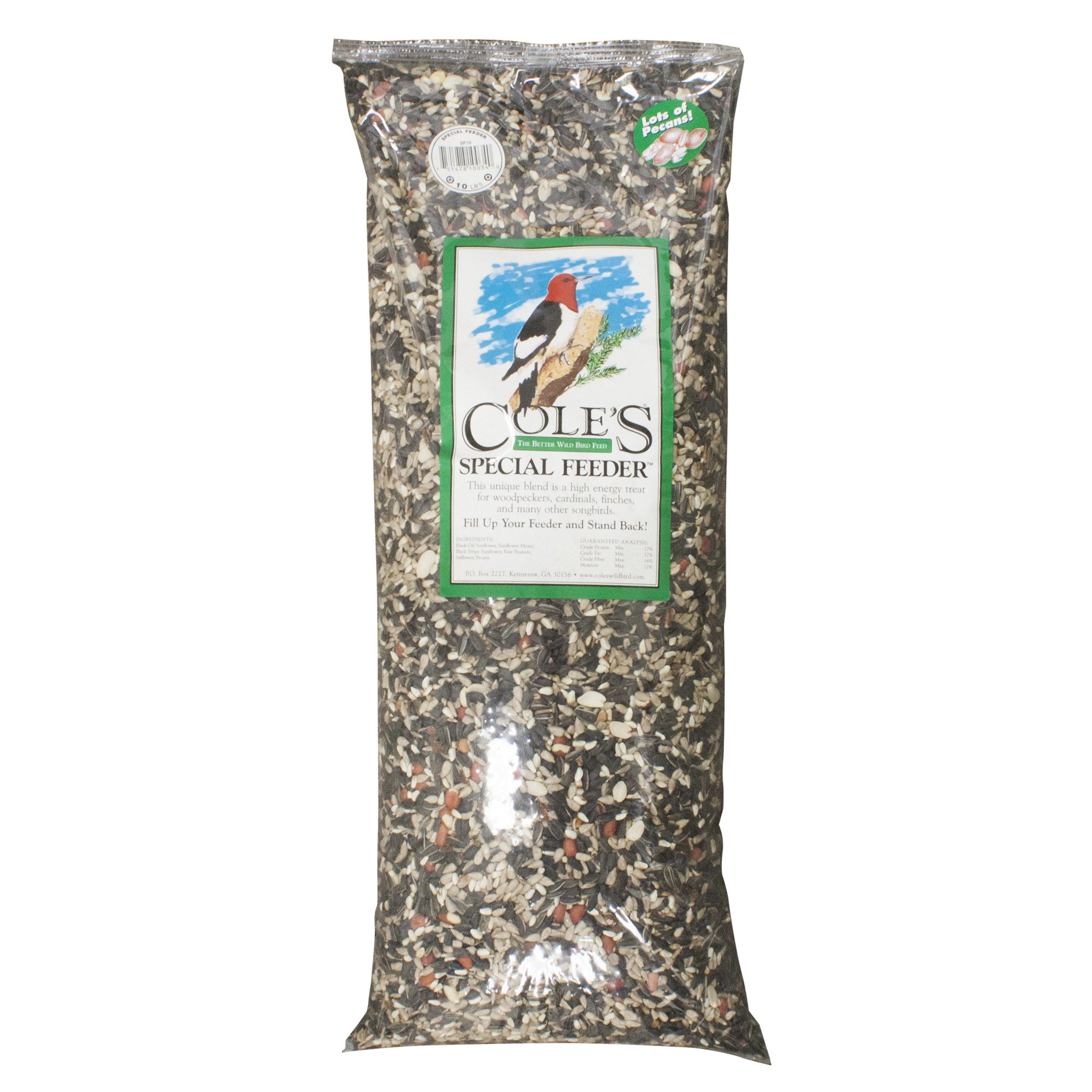 Cole's Special Feeder Bird Seed Mix - Black Oil Sunflower, Pecans, Safflower & Stripe Sunflower (4 Bags) | Premium Wild Bird Food for Backyard Feeders, Bird Watching & Nature Lovers