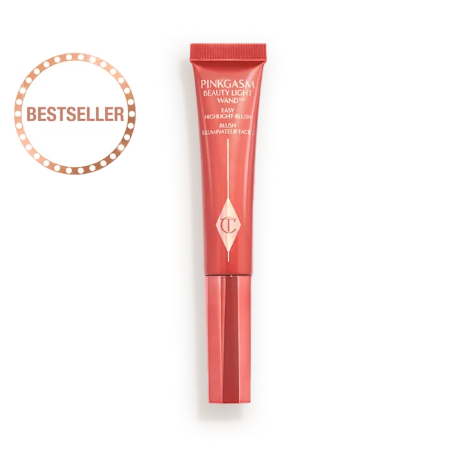 Charlotte Tilbury Beauty Light Wand - Pinkgasm Sunset Glow Highlighter for Cheeks & Eyes | Perfect for Day & Night Makeup Looks