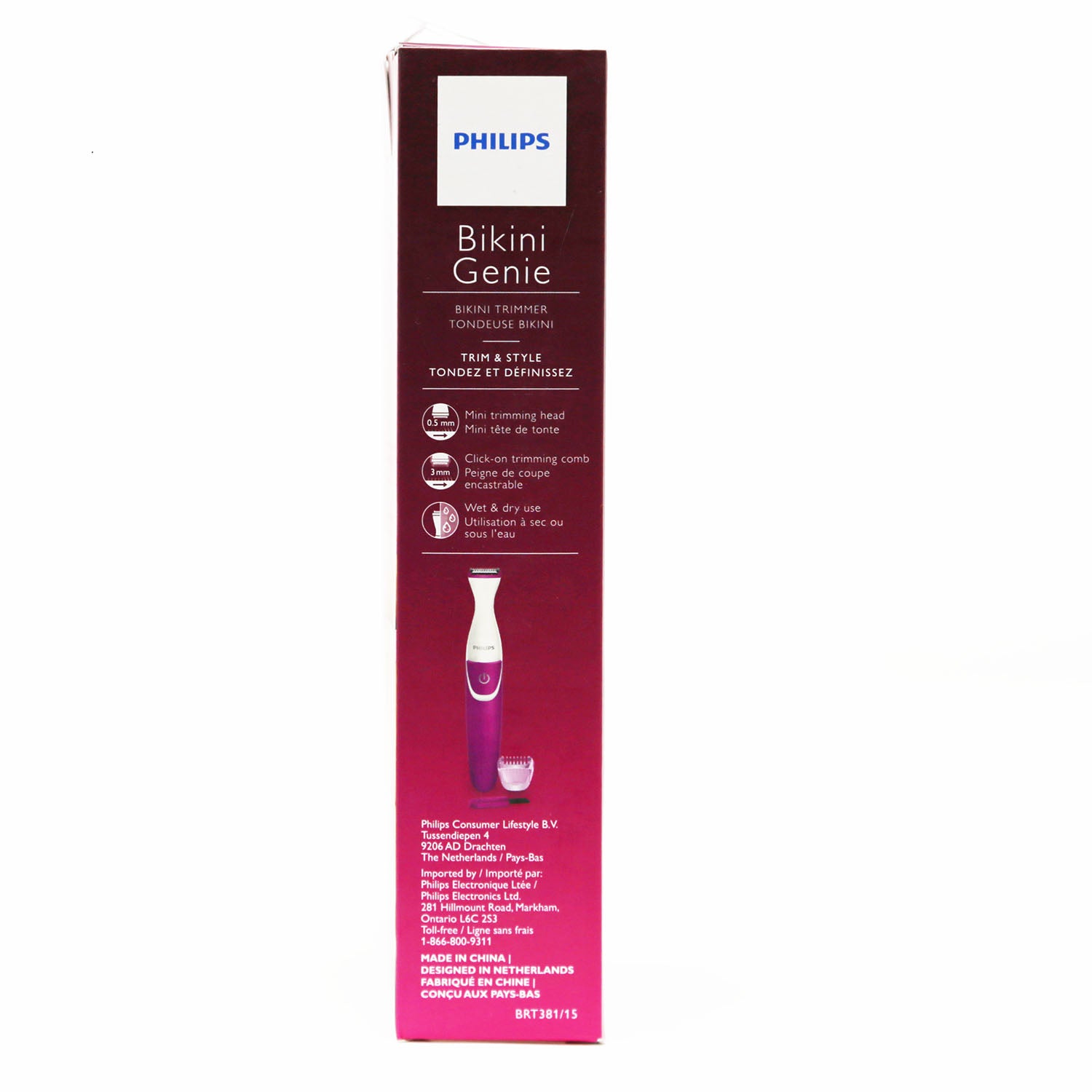 PHILIPS Bikini Genie Trimmer BRT381 - Refurbished with Home Essentials Warranty | Precision Bikini Line Shaver for Smooth Skin | Perfect for Travel, Gym & At-Home Grooming