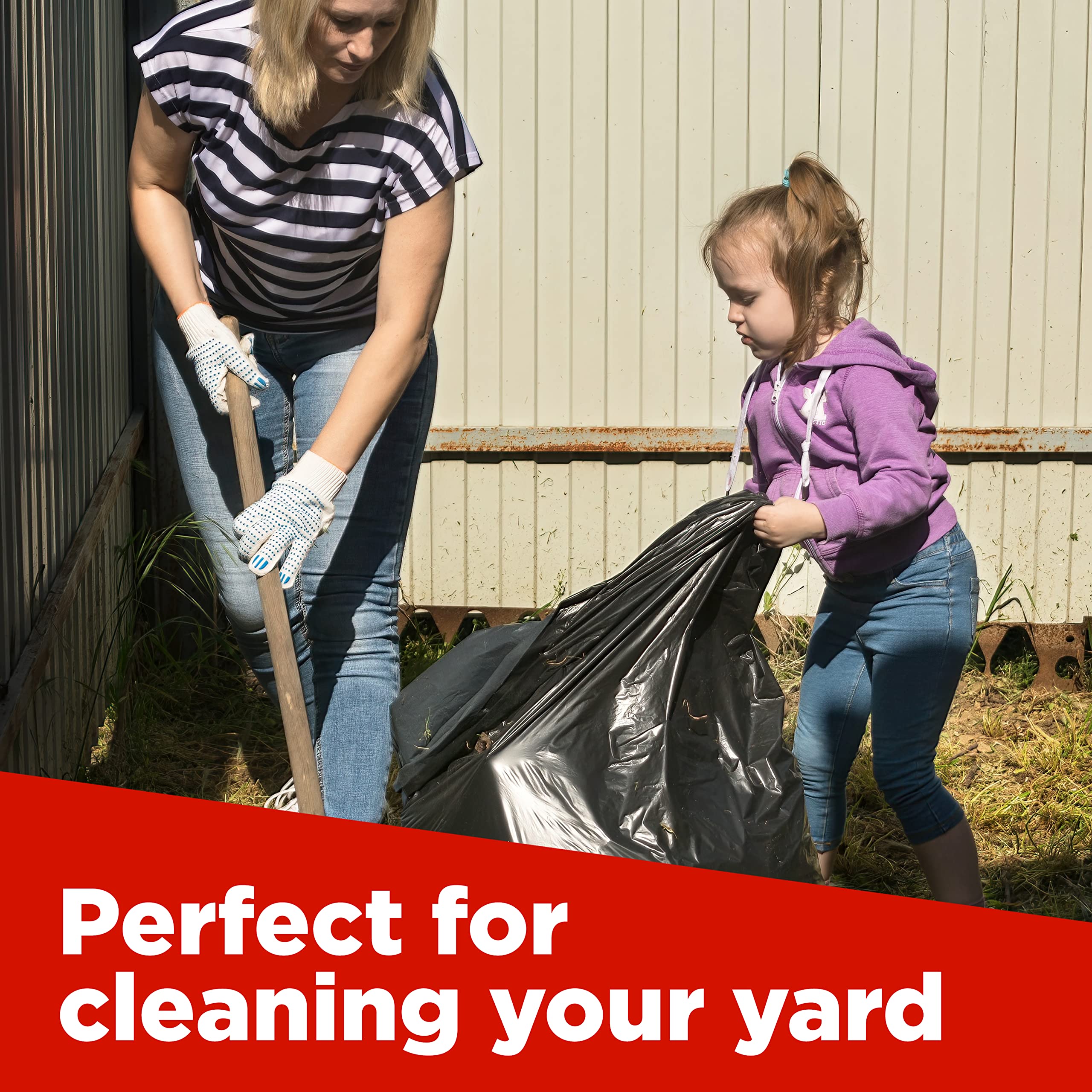 **Heavy Duty 64-65 Gallon Trash Bags (50 Count) - 50 x 48