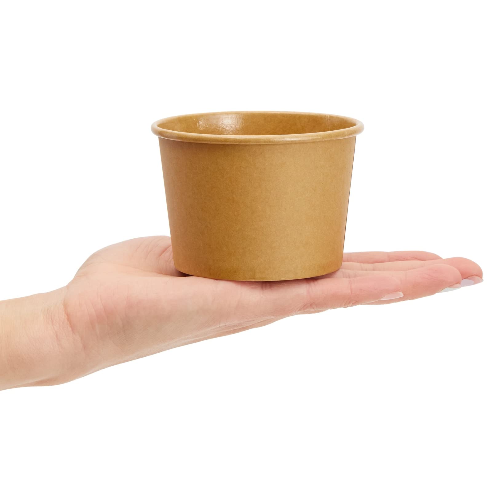 Juvale 100 Pack 8 oz Disposable Paper Ice Cream Cups - Eco-Friendly Dessert Bowls for Sundae Bars, Frozen Yogurt, Ice Cream, Party Serving | Perfect for Birthday Parties, Catering Events & Home Use