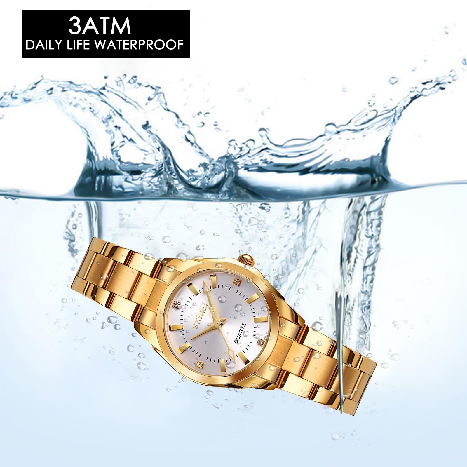 Elegant Minimalist Women's Analog Quartz Watch - Classic Stainless Steel Dress Watch for Ladies & Girls | Perfect for Office, Party & Everyday Wear