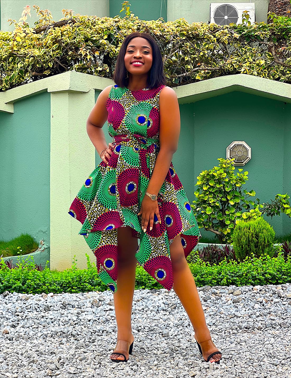 SHENBOLEN African Print Dress for Women - Traditional Ankara Style Casual & Party Wear - Perfect for Summer Outfits, Beach Vacations, and Cultural Events