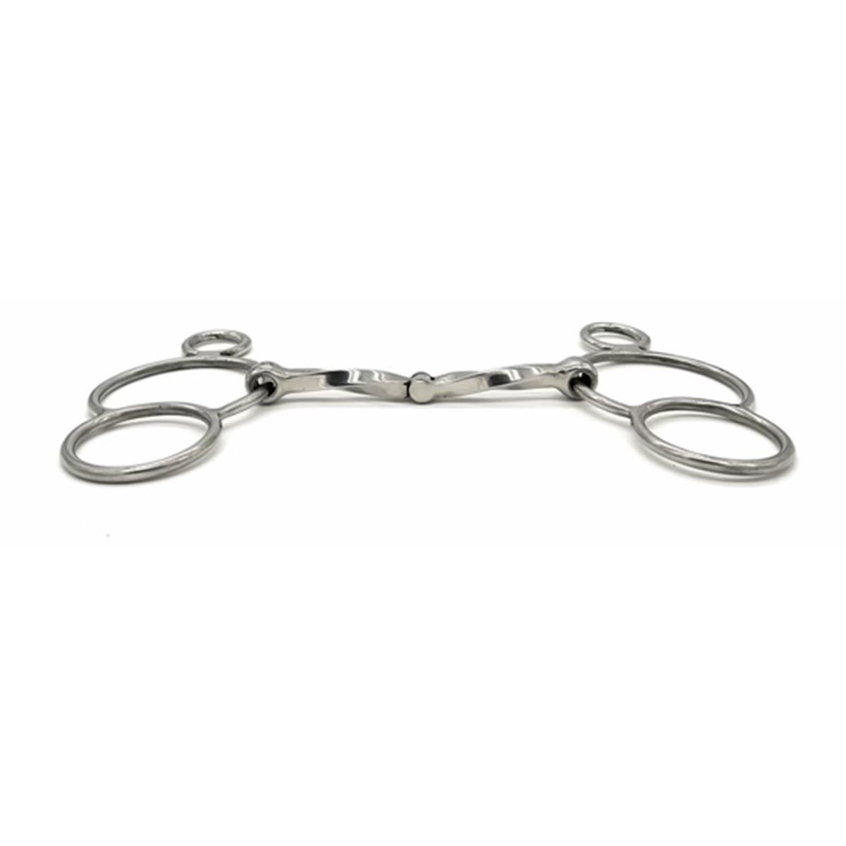 AJR Twisted Hinge 2 Ring Bit - Durable Horse Training Bit for Western Riding & Dressage - Perfect for Professional Trainers & Equestrian Competitions