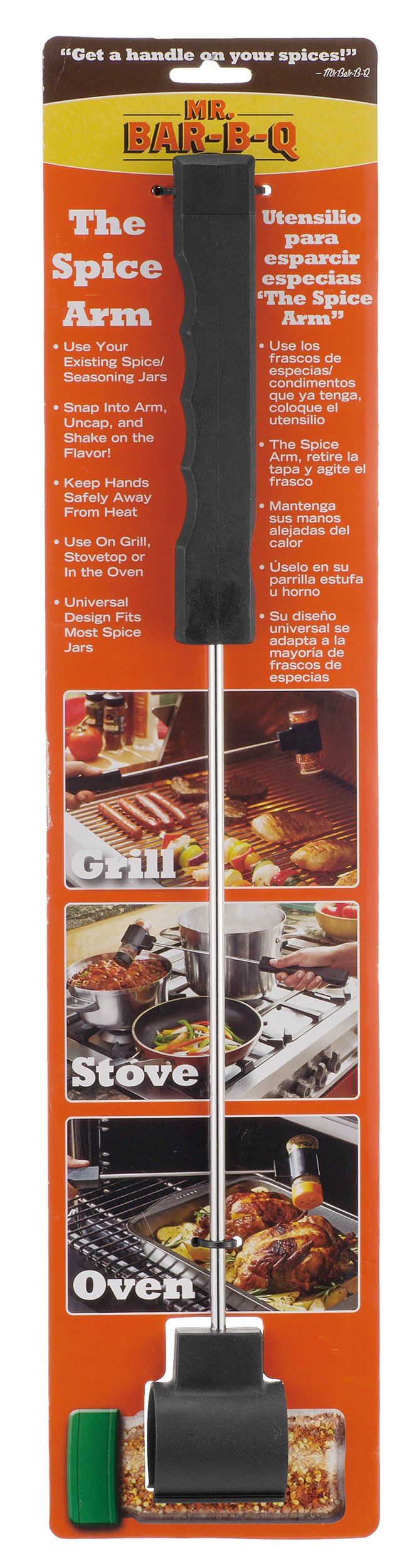 Mr. Bar-B-Q The Spice Arm - Extended Seasoning Jar Holder for Grilling & BBQ - Perfect for Outdoor Cooking, Camping & Backyard Parties