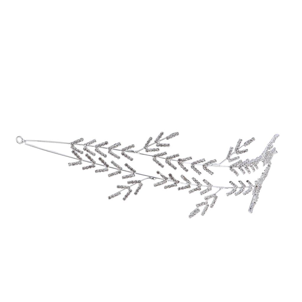 Barenx Bridal Leaf Tiara - Baroque Wedding Headband with Rhinestones for Brides, Photography & Special Occasions | Perfect for Weddings, Prom, Pageants & Formal Events
