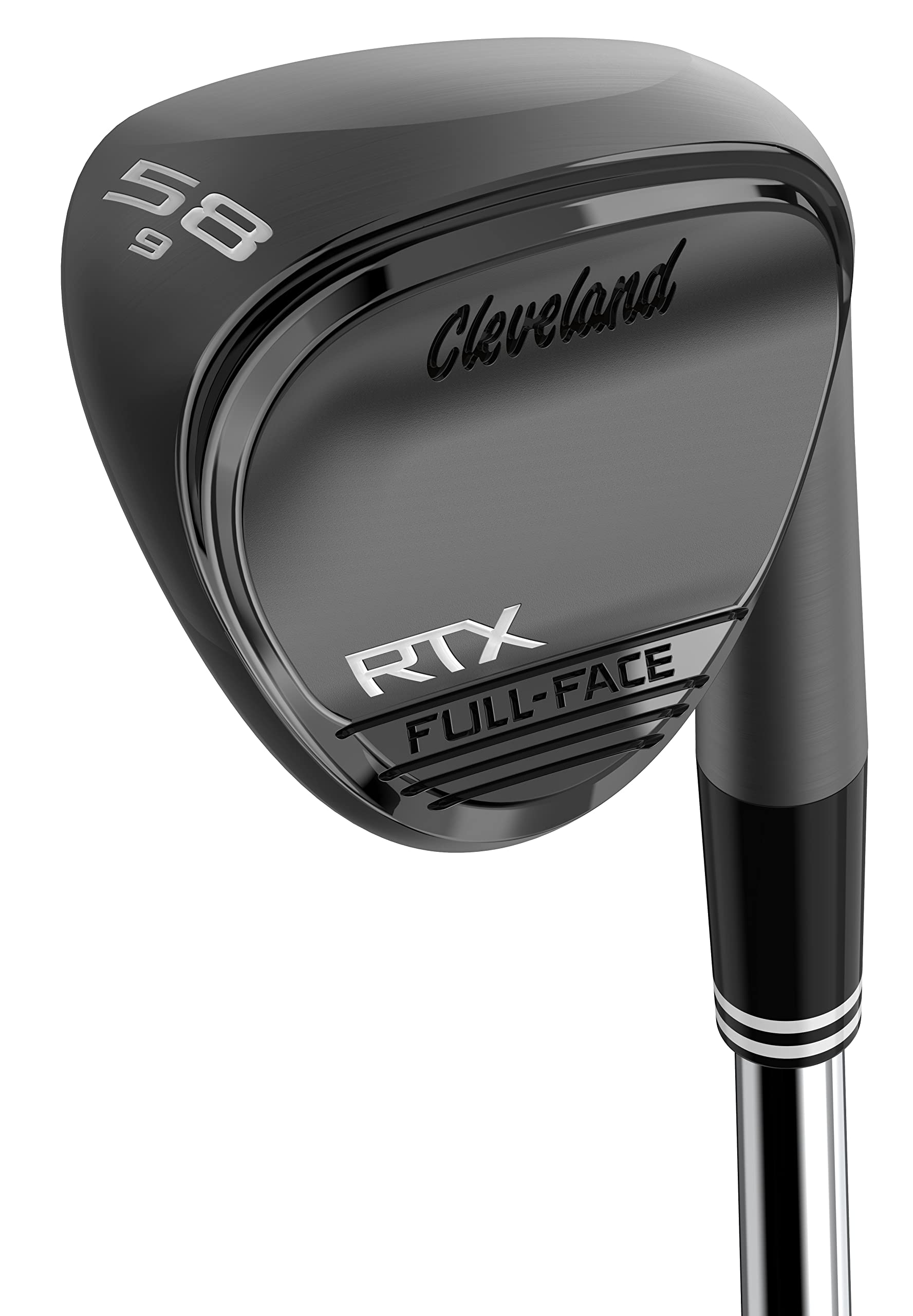 Cleveland Golf RTX Full-Face Black Satin Wedge - High Performance Golf Club for Short Game Precision | Perfect for Bunker Shots, Chipping & Approach Shots on the Course