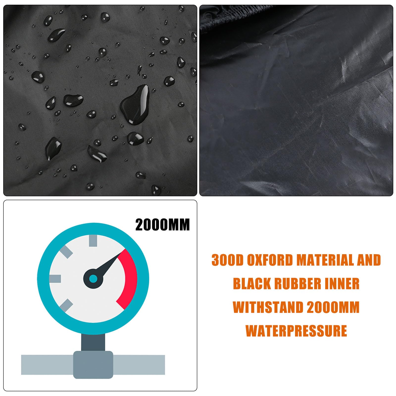 Upgraded Heavy Duty Waterproof RV Cover for 16-18 ft Travel Trailers - Oxford Cloth Camper Cover with 8 Straps & Tongue Jack Protection - UV Resistant Outdoor Storage Solution for Camping, Road Trips & Winter Protection