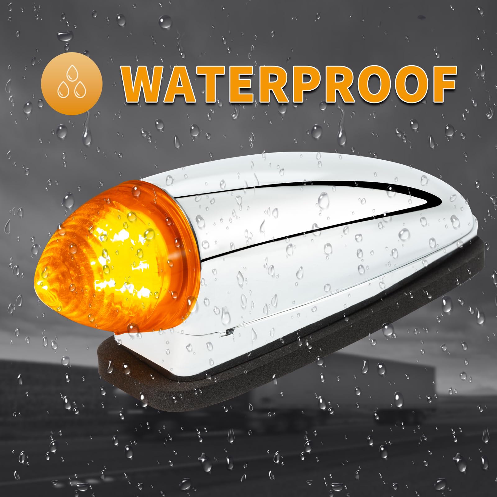 5PCS 8 LED Cab Marker Lights - Heavy Duty Truck Roof Running Lamps for International/Kenworth/Mack - Waterproof & Durable Replacement Lights for Semi Trucks & Trailers - Perfect for Night Driving & Enhanced Road Visibility