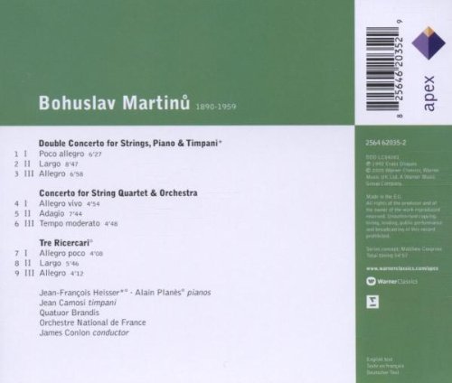 Martinu Double Concerto for String Piano & Timpani | Classical Music Score Sheet | Perfect for Orchestral Performances & Music Studies
