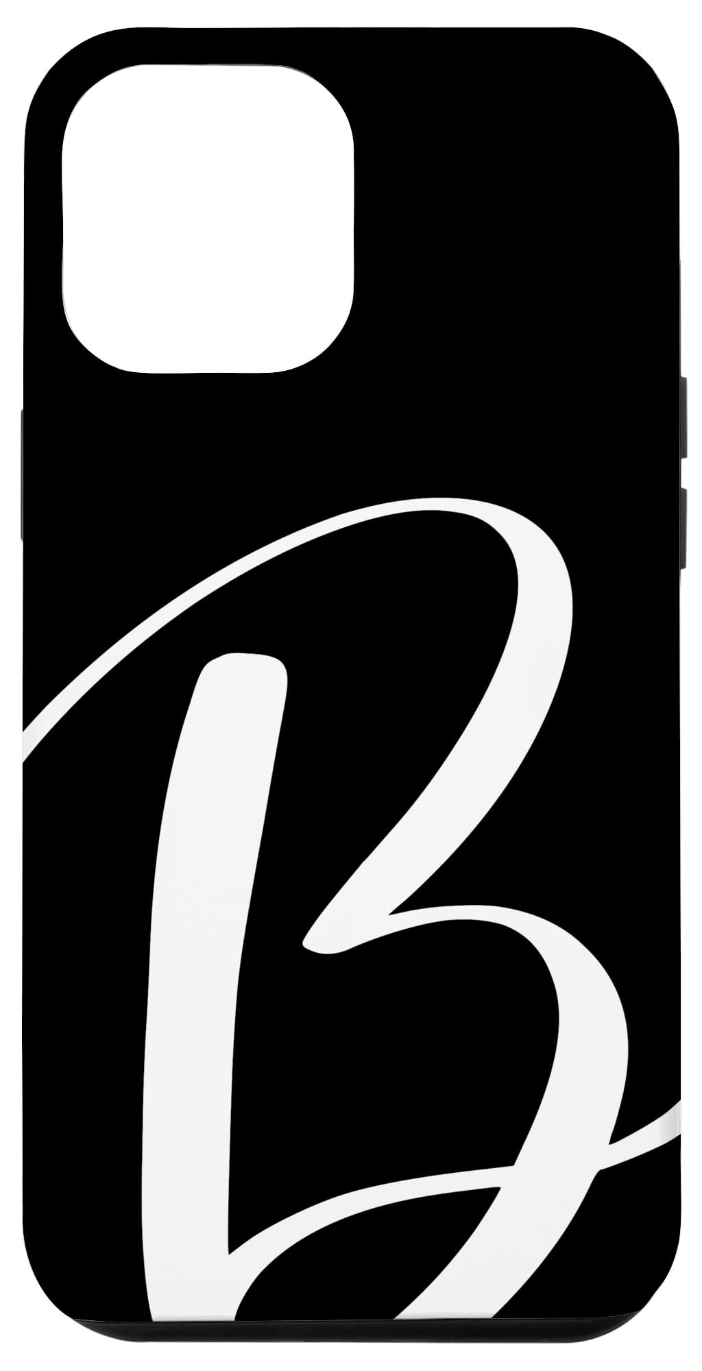 iPhone 12 Pro Max Black & White Personalized Initial Case with Letter B - Perfect for Daily Use, Gifts, and Travel