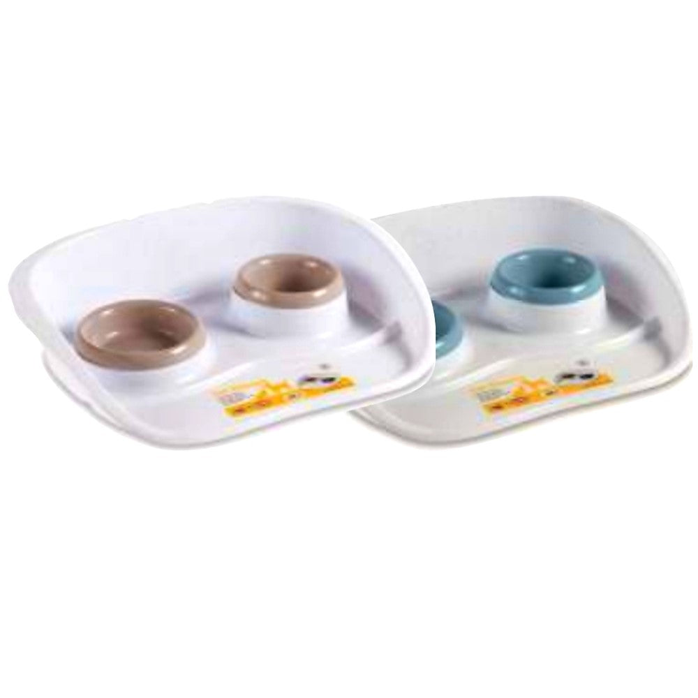Premium Stefanplast Dog & Cat Bowls & Feeders Set - Durable Pet Dinnerware for Food & Water (2 Colors) - Ideal for Home, Travel & Outdoor Use