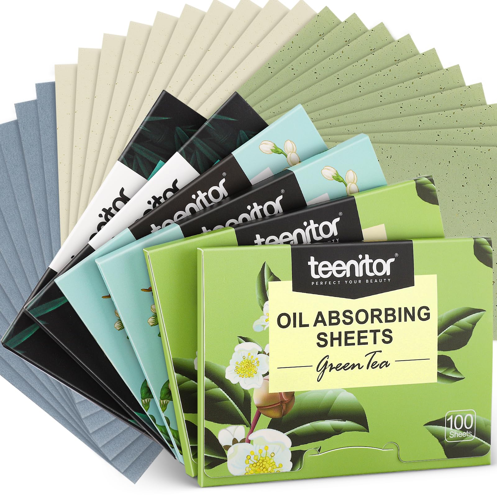 Teenitor Oil Absorbing Blotting Sheets for Oily Skin - 600 Pack Face Oil Control Film & Shine Removal Wipes | Perfect for On-the-Go Makeup Touch-Ups, Gym, and Daily Oil Control