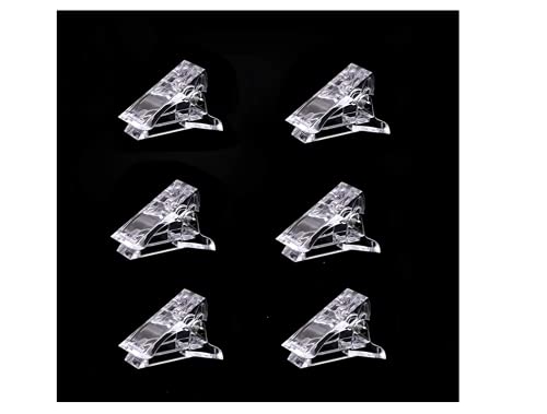 LIUCM 6Pcs Polygel Nail Clips - Quick Building Nail Tips for UV/LED Gel Extensions - Professional Manicure Tools for Nail Art & Salon Use (Perfect for Home DIY & Professional Nail Technicians)