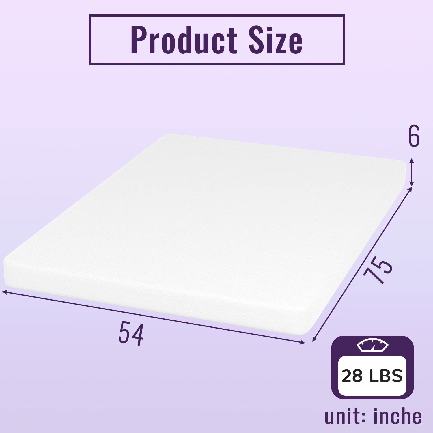 PayLessHere 6 Inch Gel Memory Foam Full Size Mattress - Bamboo Charcoal Infused, Medium-Firm Support, CertiPUR-US Certified & Fiberglass Free - Perfect for Guest Rooms, Dorms, or RV Sleeping (White)