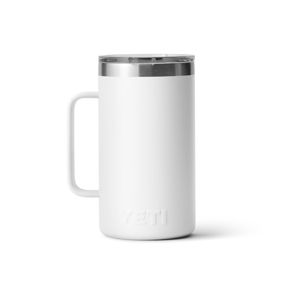 Yeti Rambler 24 oz Stainless Steel Insulated Mug with MagSlider™ Lid - Keeps Drinks Hot/Cold for Hours - Perfect for Camping, Travel & Office Use