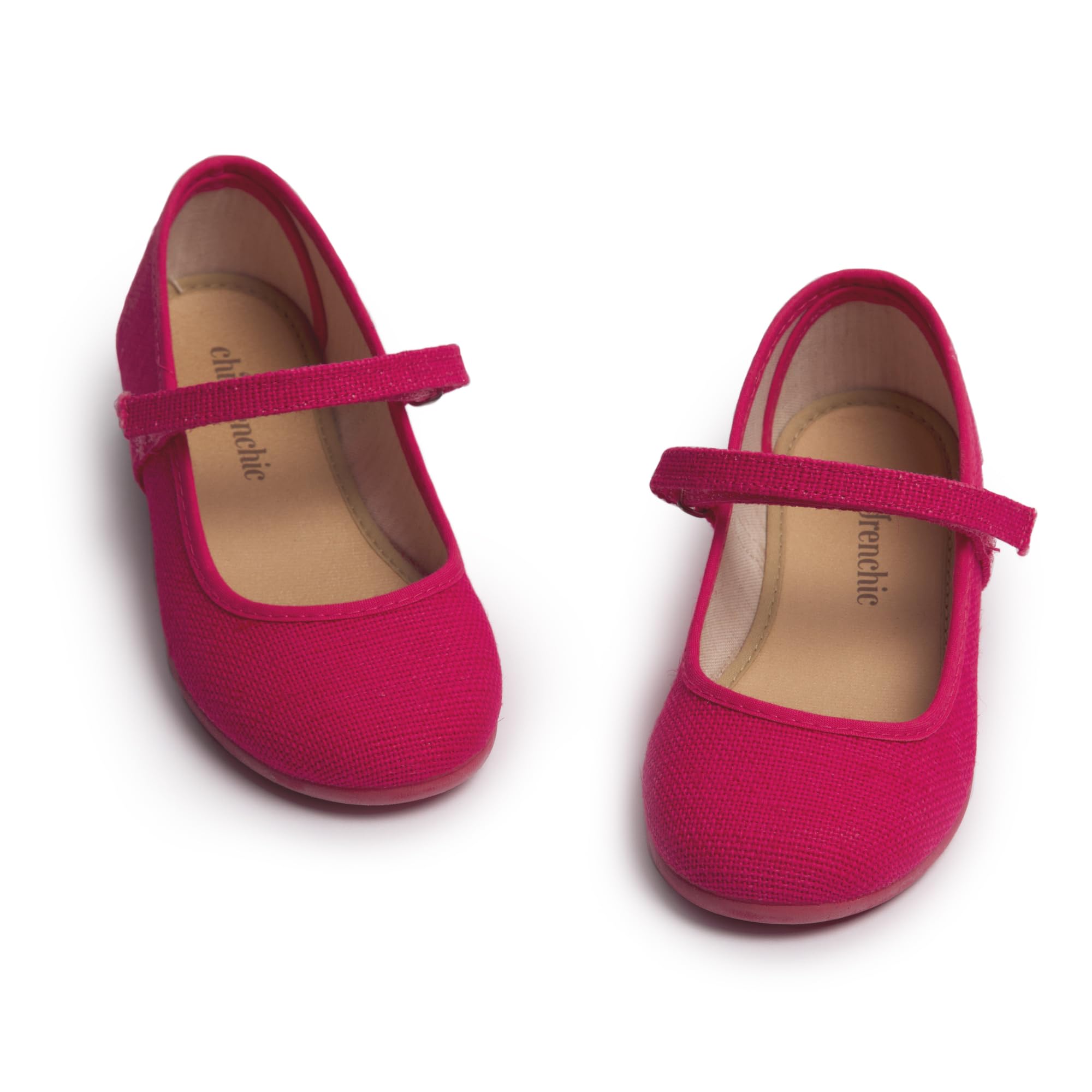 Mary Jane Flats for Girls with Hook and Loop Straps - Comfortable Canvas School Shoes, Wedding & Casual Wear - Perfect for Classroom, Playtime & Special Occasions