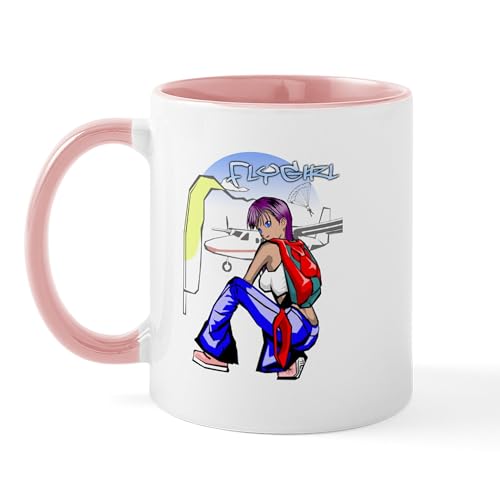 White/Pink Inside - Flygirl Skydiving Mug