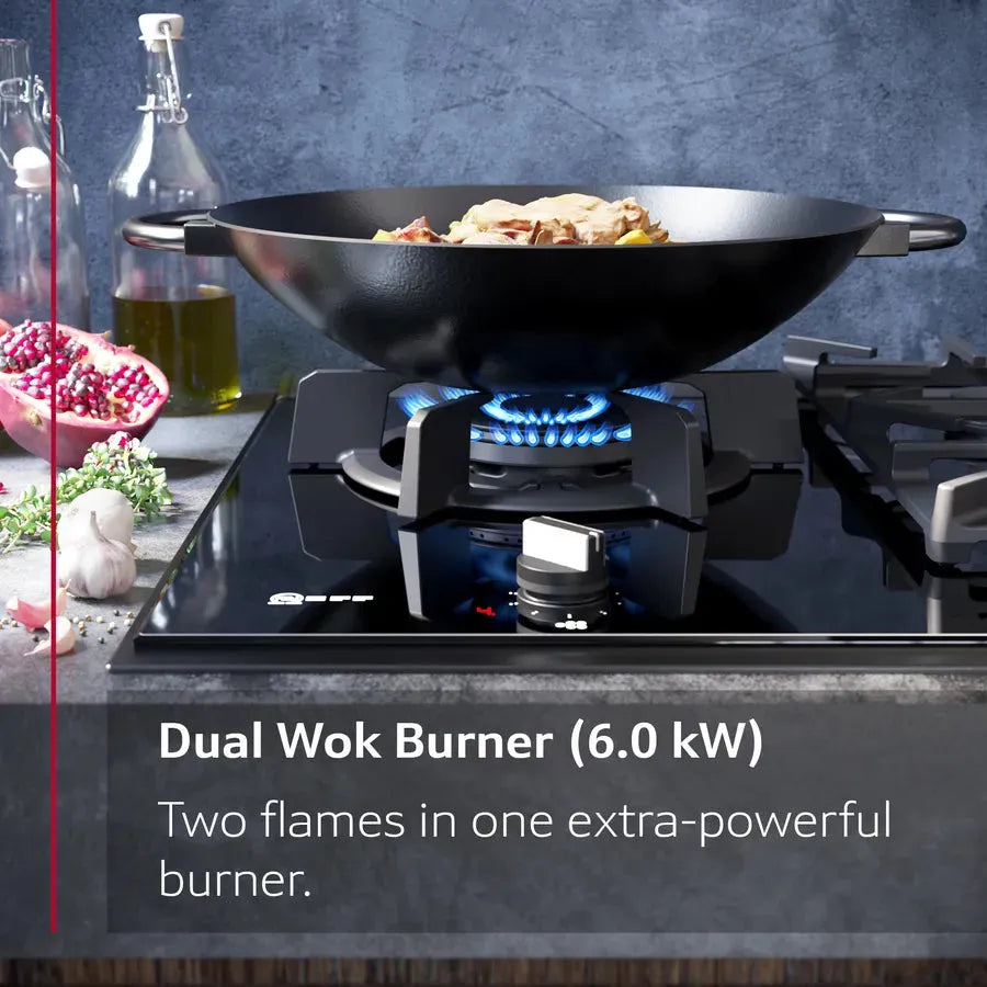 Neff 90cm Gas Cooktop with FlameSelect Technology - N90 T29TA79N0A | Premium Stainless Steel Gas Hob for Modern Kitchens | Perfect for Home Chefs & Cooking Enthusiasts