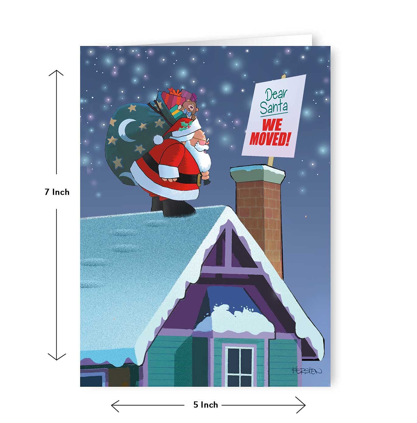Personalized Funny New Address Holiday Cards - 24 Christmas Cards & Envelopes - Custom Moving Announcement Cards by Stonehouse Collection - Perfect for Housewarming Gifts & Holiday Greetings