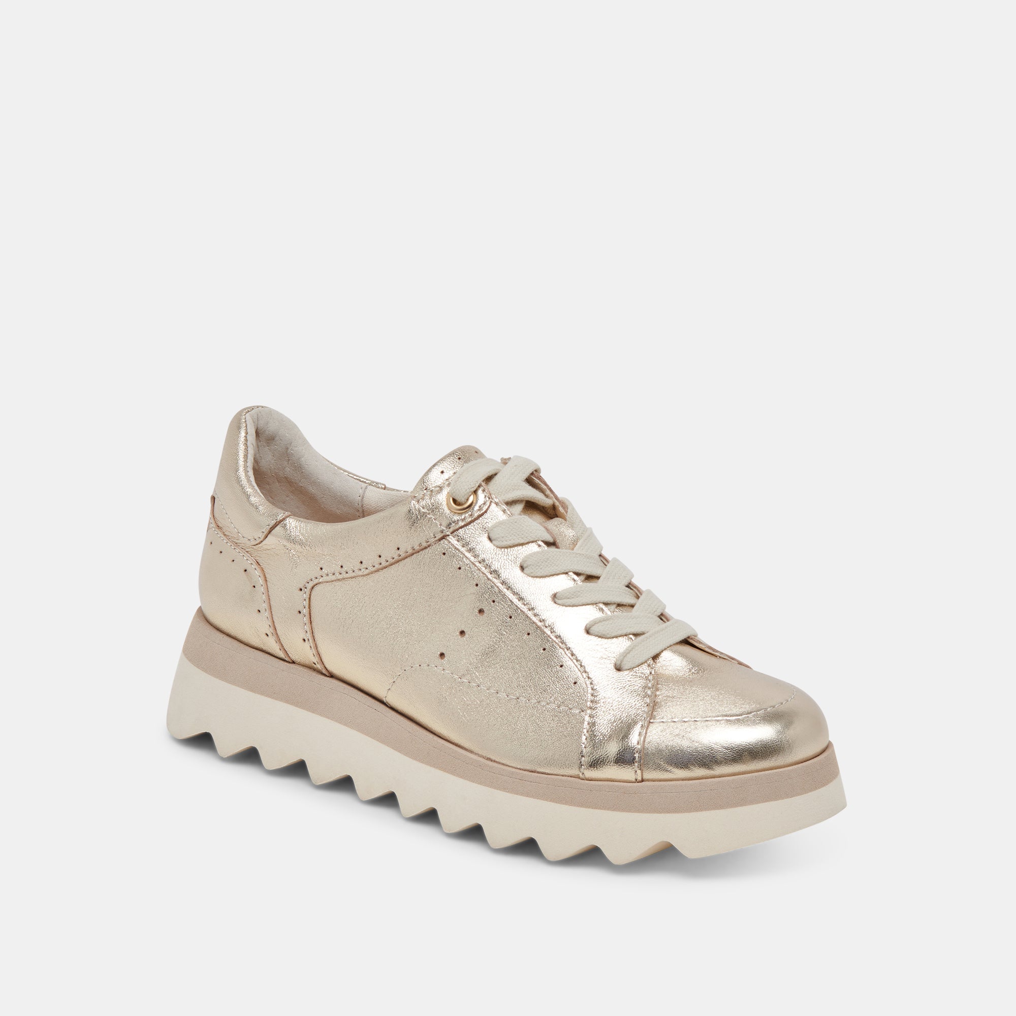 JORGIE Platinum Metallic Leather Sneakers - Women's Fashion Shoes for Casual Wear & Running | Comfortable & Stylish for Everyday Use