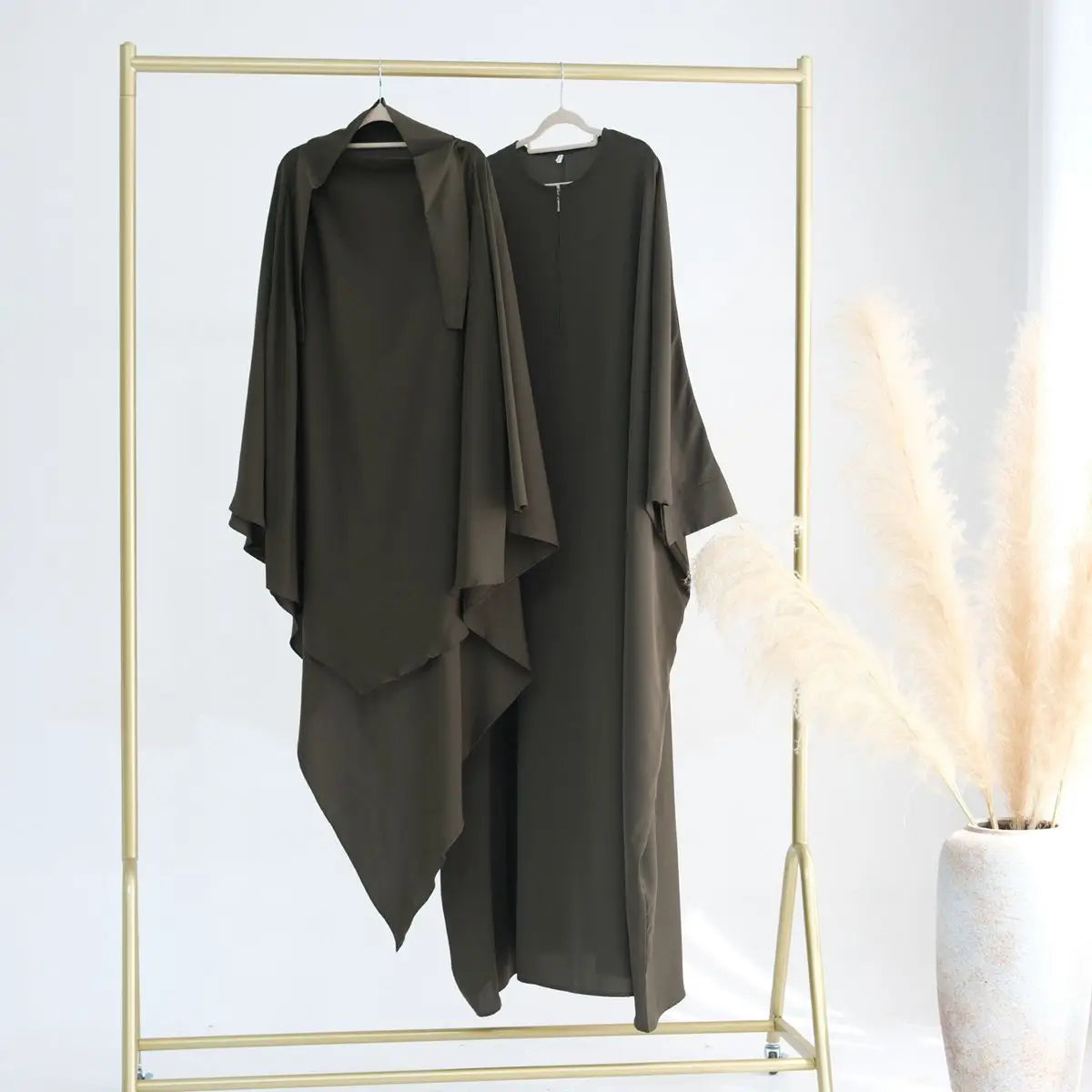 2-Piece Muslim Prayer Dress Set - Jilbab Abaya with Khimar Scarf | Modest Islamic Clothing for Women | Perfect for Salah, Mosque & Daily Wear