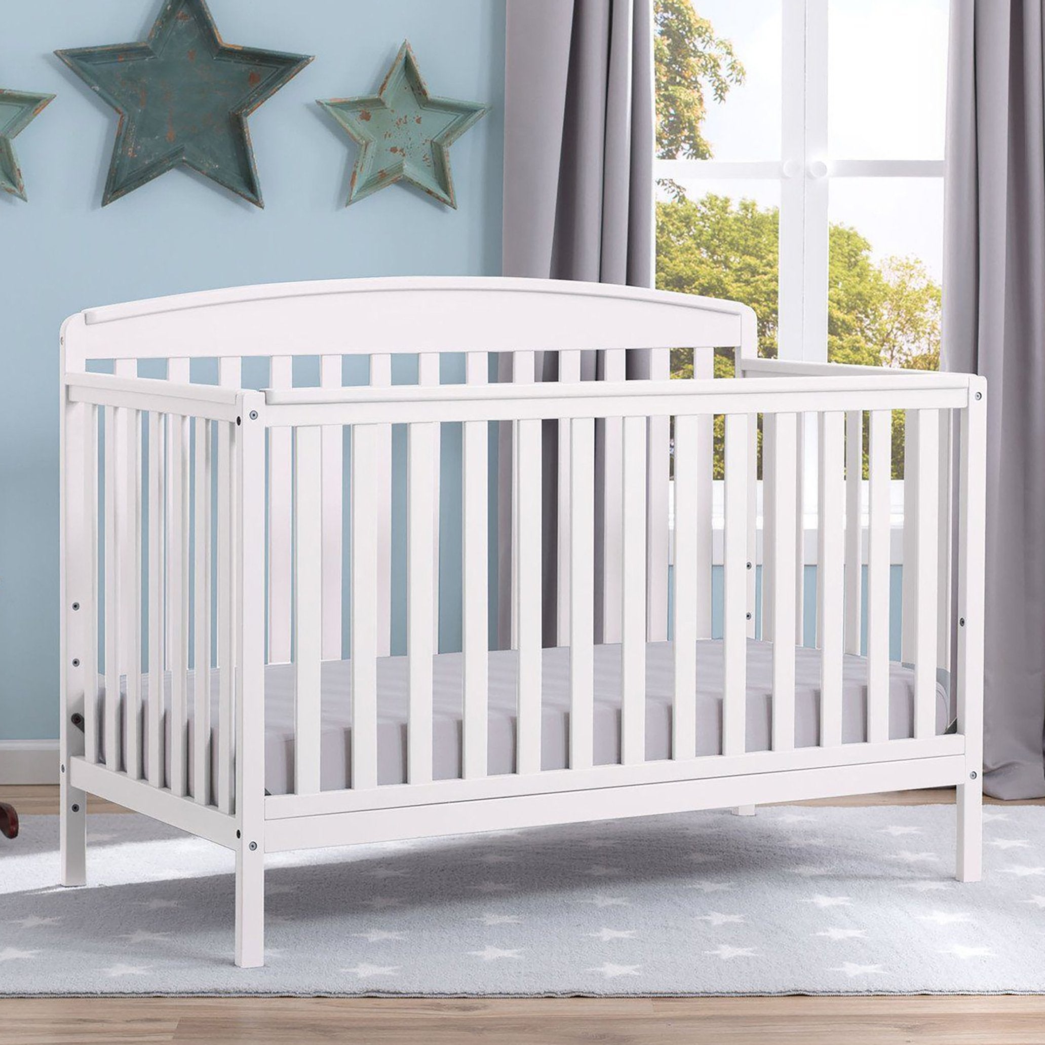 Brayden 4-in-1 Convertible Baby Crib with Toddler Bed & Daybed - Nursery Furniture for Newborns & Kids - Perfect for Bedrooms & Daycare Centers