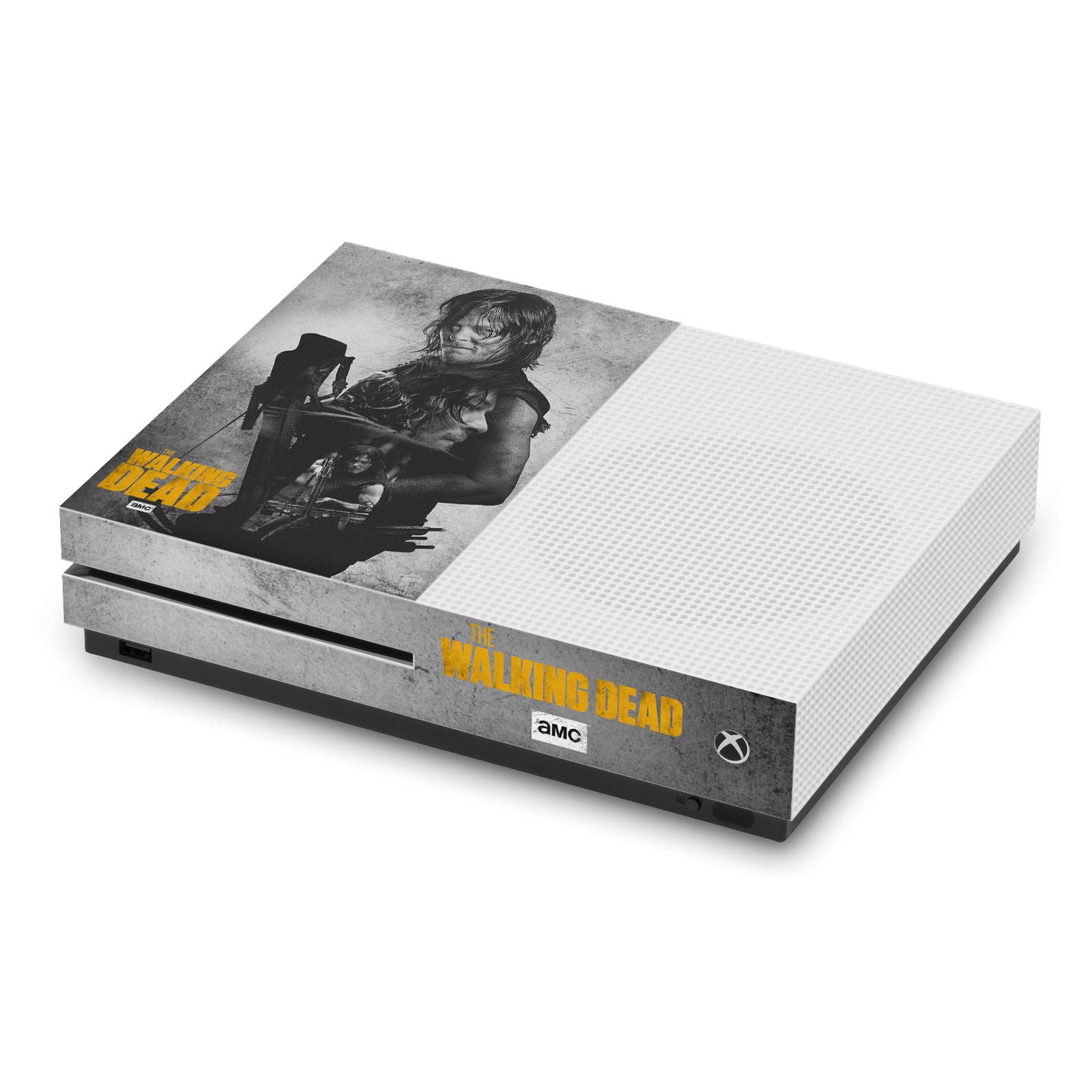 Official AMC The Walking Dead Daryl Double Exposure Vinyl Skin Decal Sticker Compatible with Xbox One S Console - Gaming Accessories for Fans & Collectors - Perfect for Customizing Your Console at Home or Gaming Events