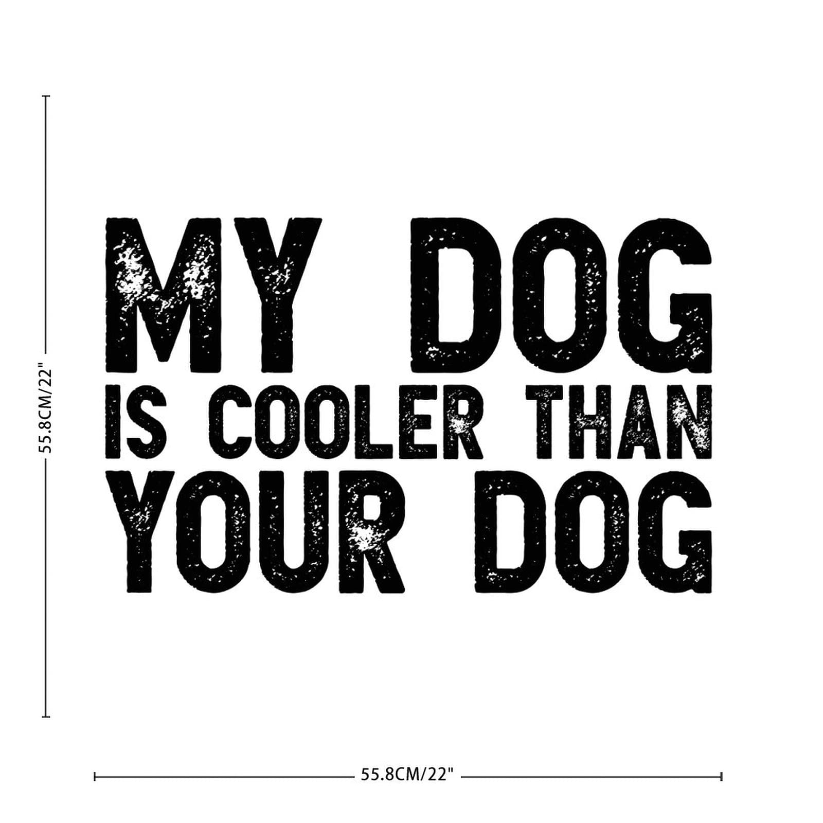 Funny Dog Wall Decal - Peel & Stick Vinyl Sticker for Office, Kids Room & Kitchen