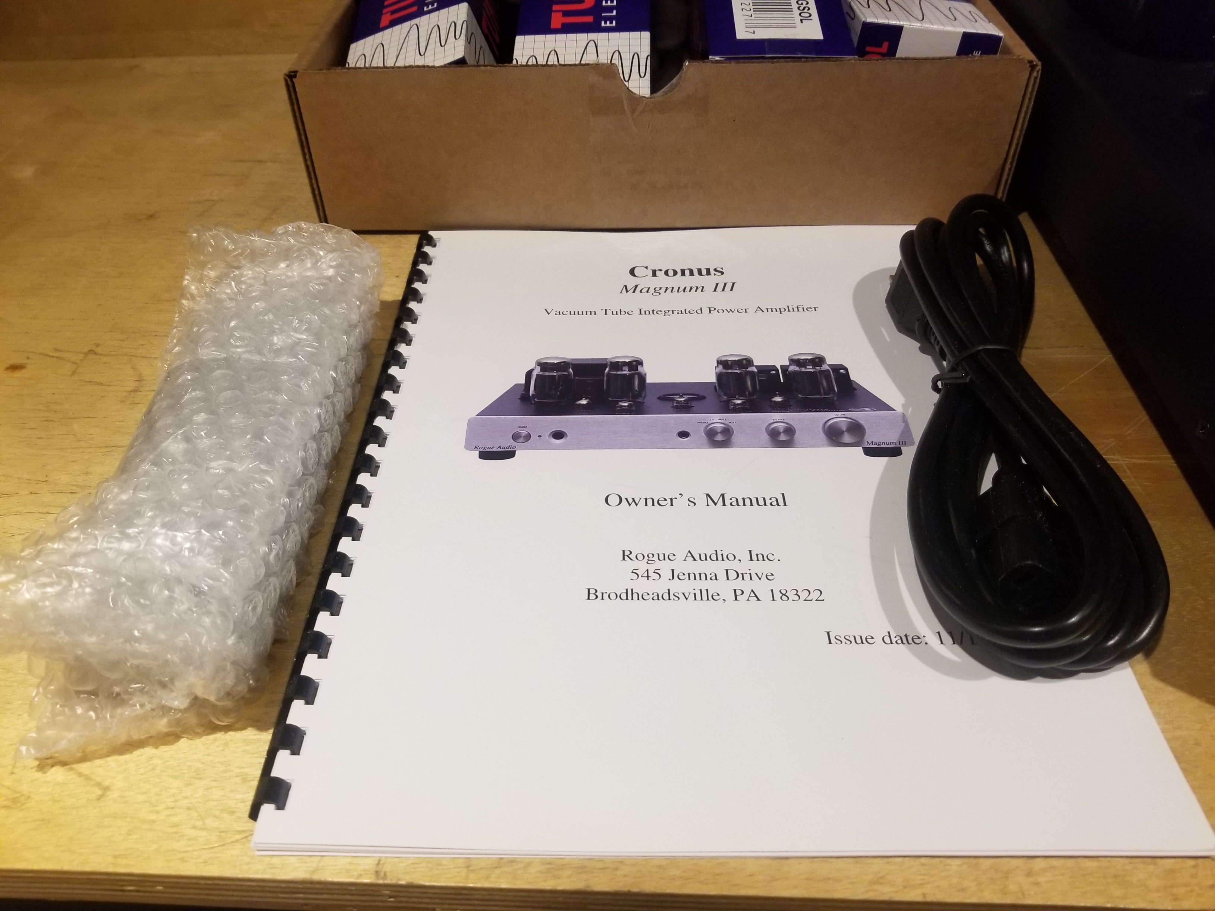 Rogue Audio Cronus Magnum III Tube Integrated Amplifier with Premium Accessories - Like New Condition | High-End Audio System for Home Theater & Music Listening
