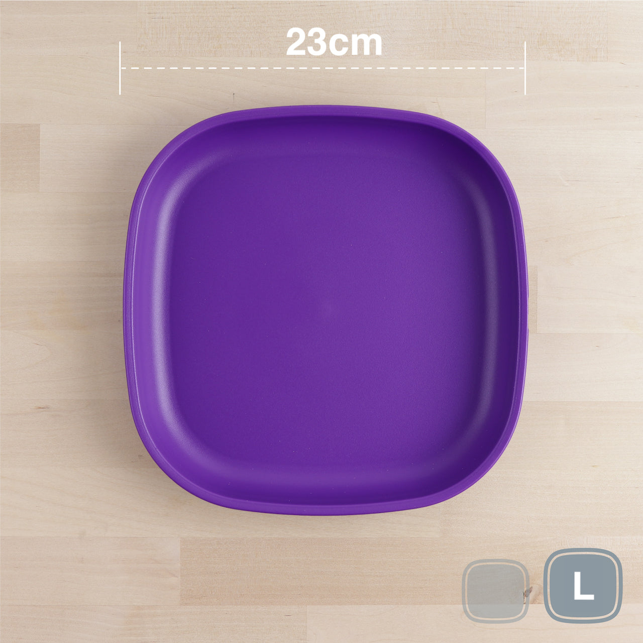 RePlay Recycled Plastic Flat Plate - Large, Durable & Eco-Friendly Dinnerware for Everyday Meals, Picnics, and Outdoor Dining