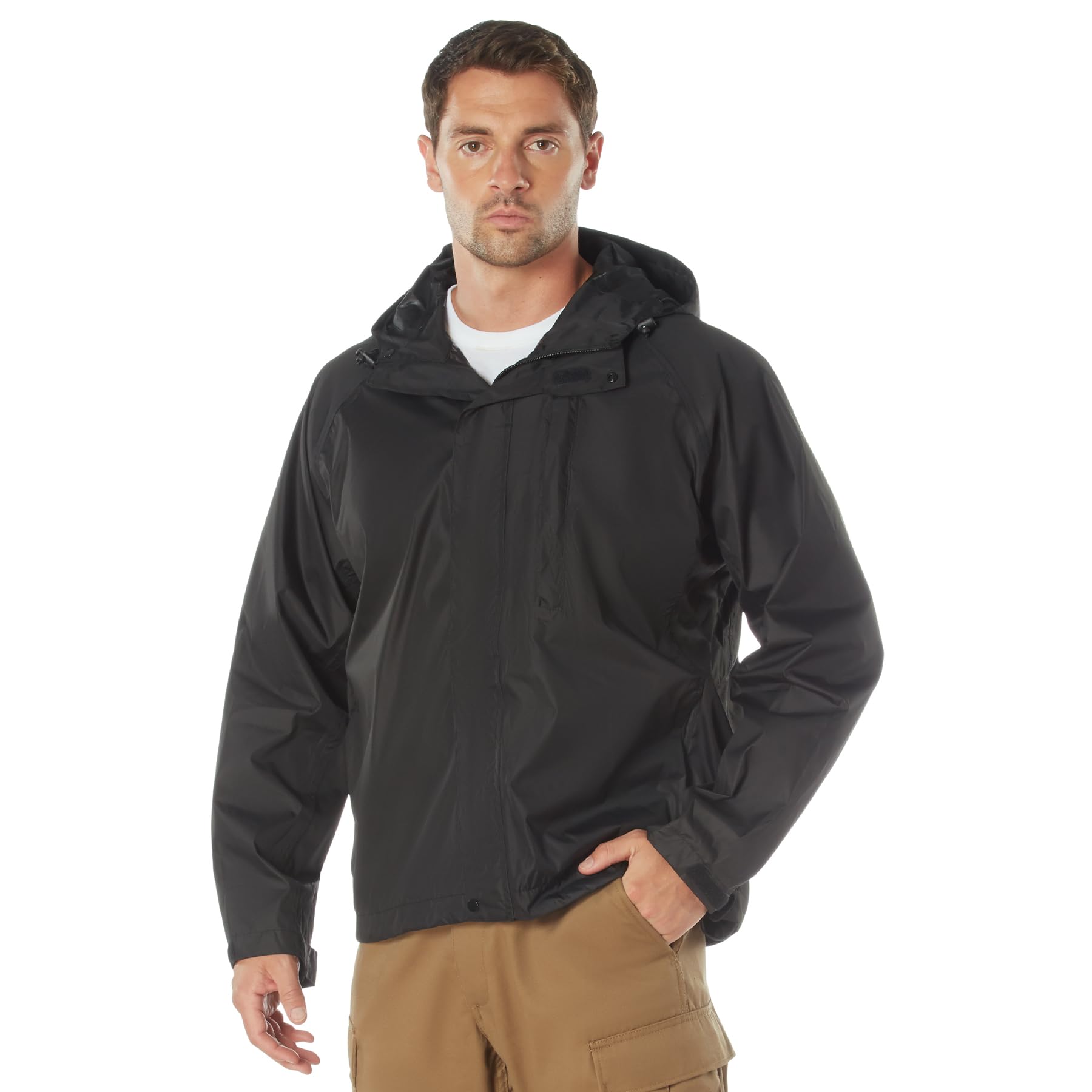 Rothco Lightweight Waterproof Packable Rain Jacket for Men & Women - Outdoor Hiking, Camping, Travel, and Everyday Use