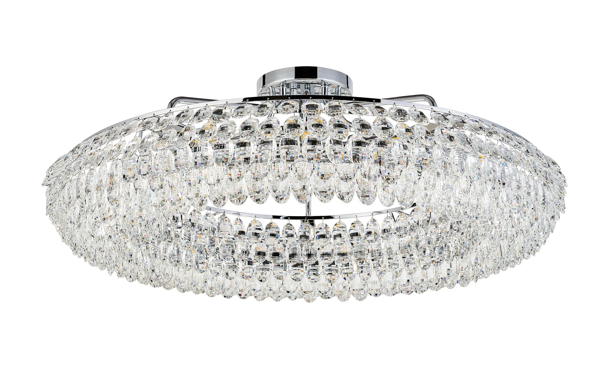 Consten Semi Flush Ring Ceiling Light Fixture with E14 Socket - Perfect for Bedroom, Hallway & Small Space Lighting
