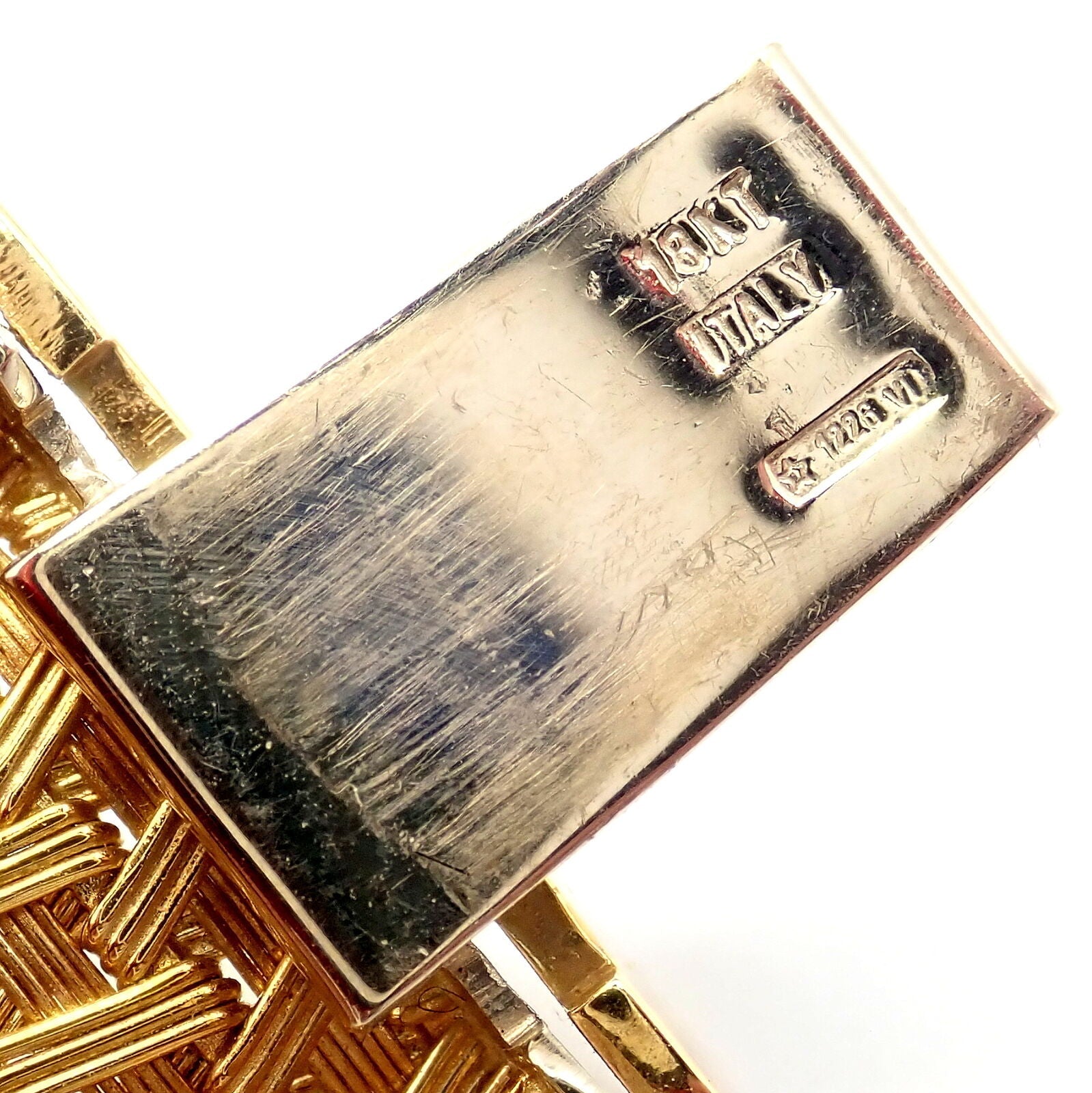 Authentic Roberto Coin 18k Yellow Gold Large Basket Weave Bracelet for Women | Luxury Italian Jewelry Gift for Anniversary, Birthday & Special Occasions | Perfect for Evening Events & Formal Wear