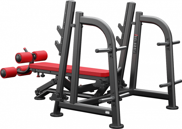 ATLANTIS Olympic Flat & Decline Bench Press with Pivot - Adjustable Weight Bench for Home Gym & Strength Training