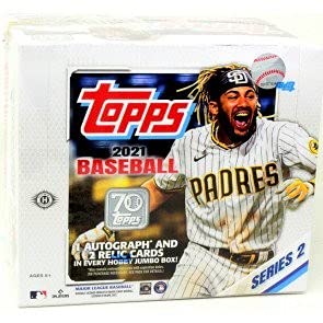 2021 Topps Series 2 MLB Baseball JUMBO Box - 10 Packs per Box | Collectible Baseball Cards for Trading, Gifts & Memorabilia Display
