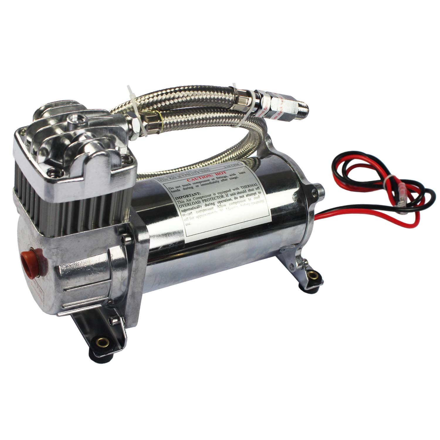 JDMSPEED 12V Medium Duty Onboard Air Compressor with 2.5 Gallon Tank - Portable Air System for Truck, SUV & Off-Road Vehicle Tire Inflation