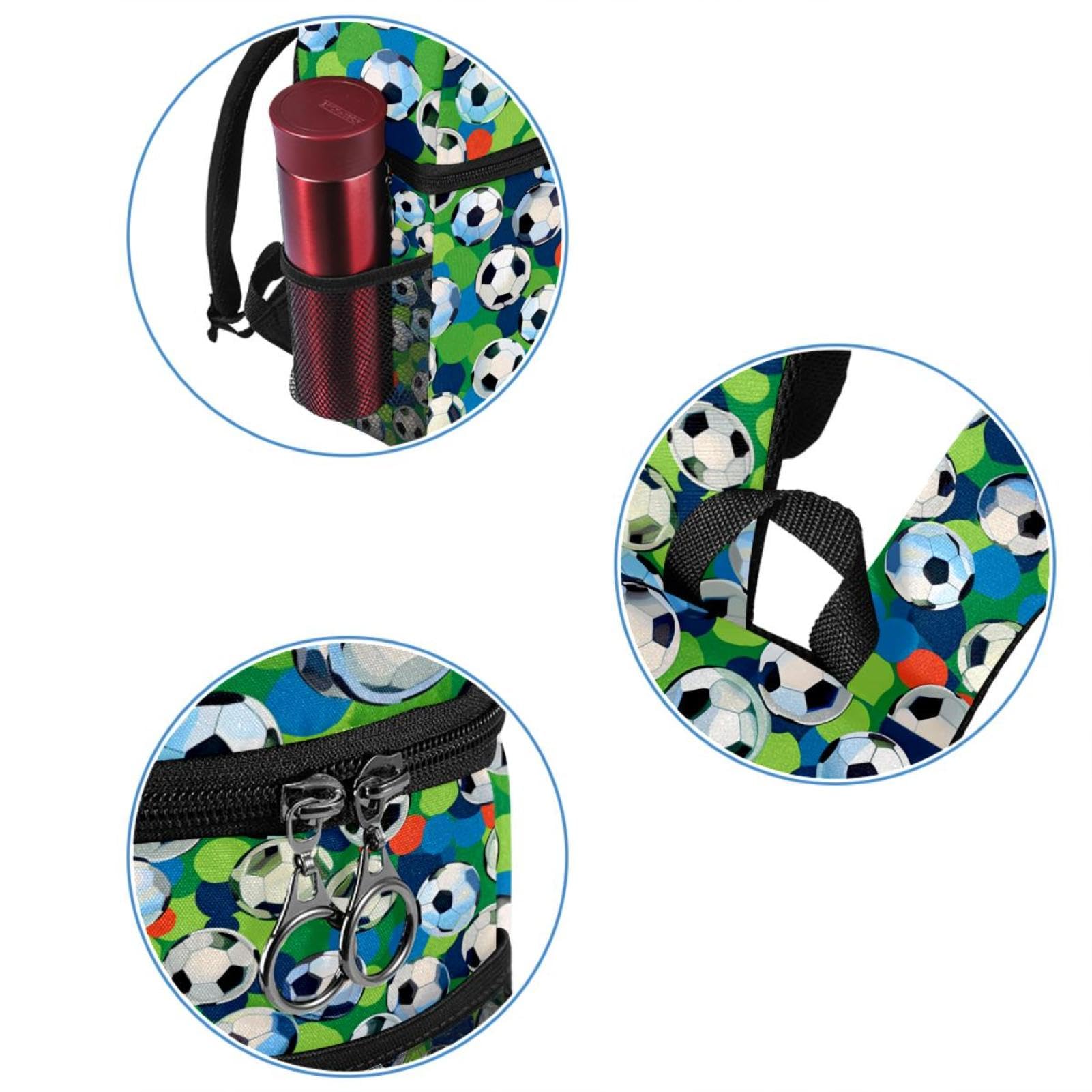 Best Travel Backpack for Men & Women - Durable Waterproof Hiking Backpack with Football/Soccer Ball Floral Design - Perfect for Camping, Hiking, School & Sports