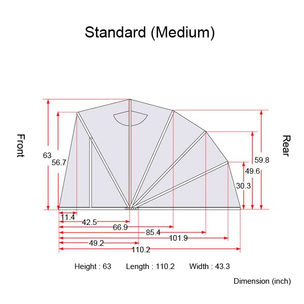 The Bike Shield Standard (Medium) Waterproof Motorcycle Cover - All-Weather Shelter & Storage Tent for Garage, Outdoor, and Travel Protection