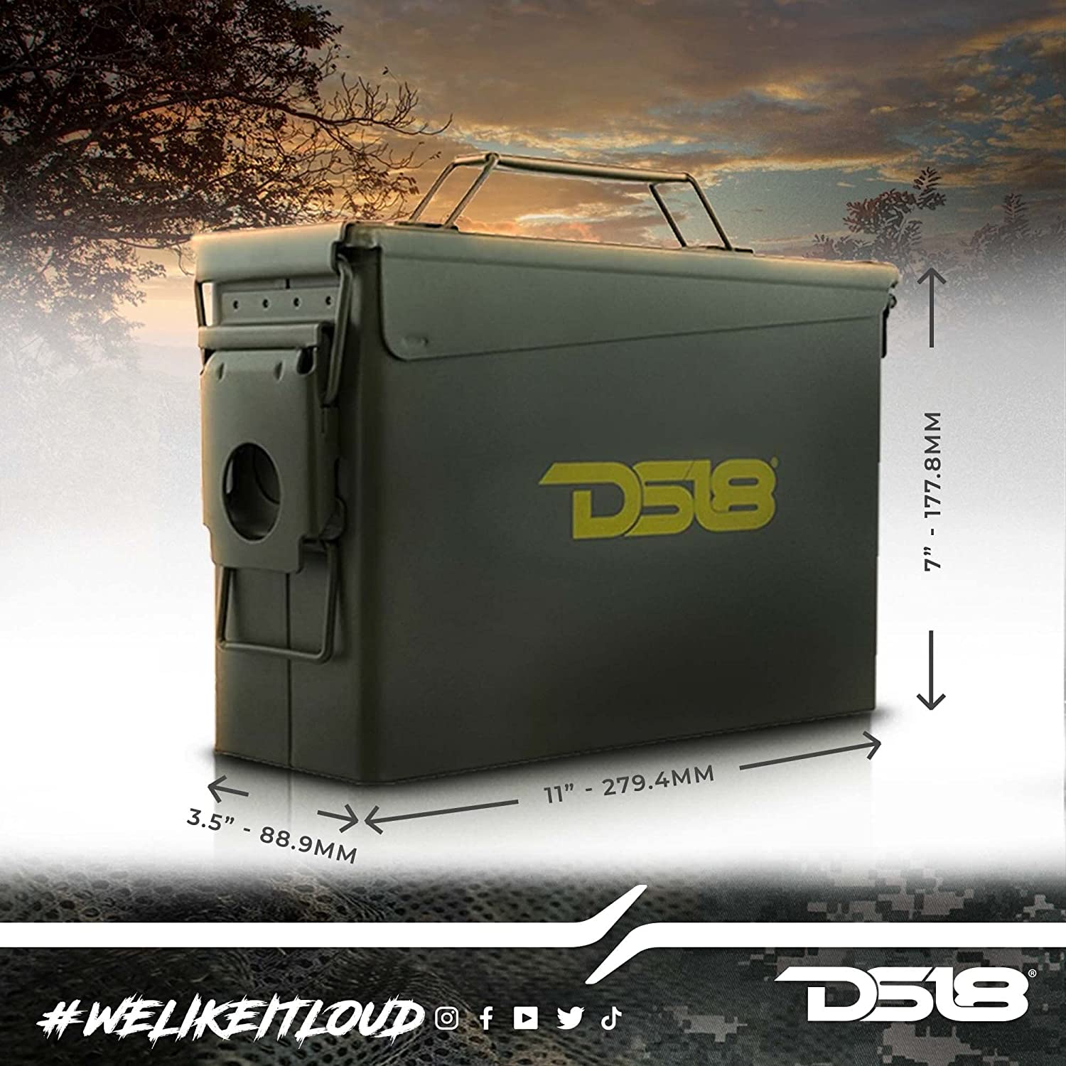 Military Tactical Storage Box - Durable Army Gear Organizer for Camping, Hiking & Outdoor Adventures