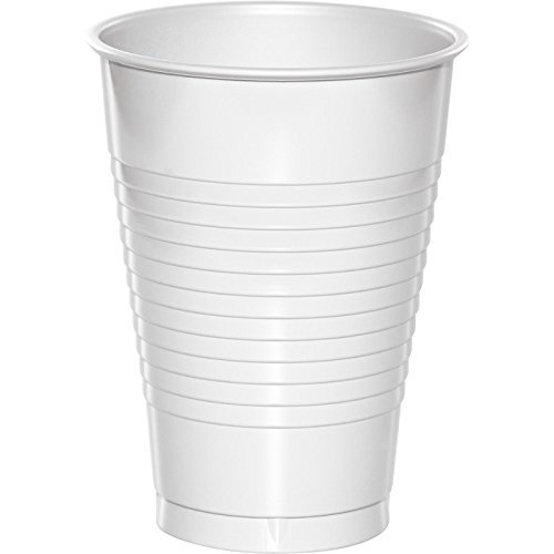 Premium 12oz White Plastic Cups - Bulk Pack for Parties, Events & Catering - Durable Disposable Drinkware for Home, Office & Outdoor Use