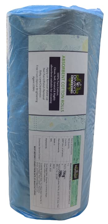 DIVAYO NATURALS 100% Pure Sterilized Cotton - 500g | Hypoallergenic & Bacteria-Free | Perfect for Baby Care, First Aid & Makeup Removal