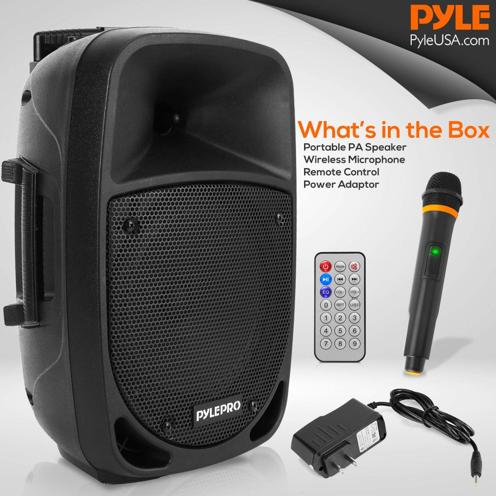 Portable PA Speaker System with Wireless Microphone - Ideal for Outdoor Events, Parties, and Public Speaking