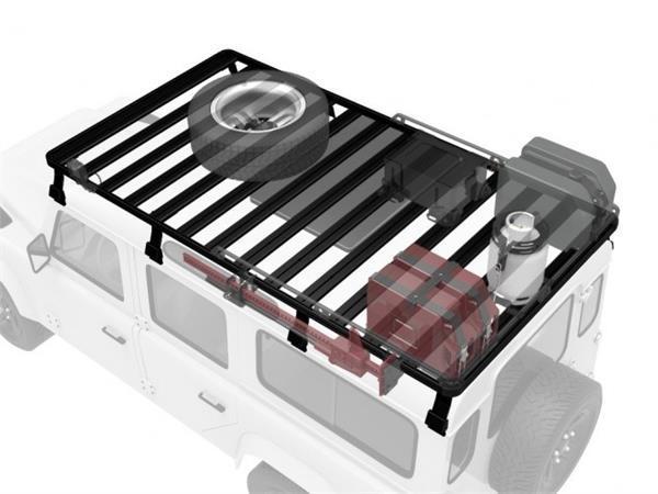 1983-2016 Land Rover Defender 110 Slimline II Roof Rack Kit - Heavy Duty Aluminum Roof Rack for Off-Road Adventures & Outdoor Gear Storage